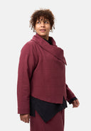 'Collina' jacket – Elegant cropped jacket with wrap look & texture