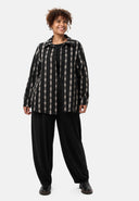 'Karena' blouse jacket - cotton stretch, striped look