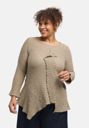 'Marella' tunic – cotton blend, asymmetric hem