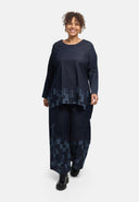 'Nila' tunic – Dark Denim, laser print