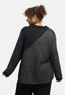 'Perlina' tunic – mixed materials, draped